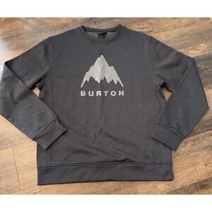 BURTON Large Crewneck Snowboard Mountain Gray